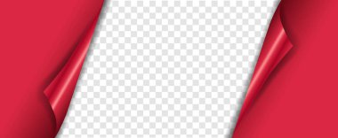 Köşeleri Şeffaf Arkaplan Kırmızı Afiş