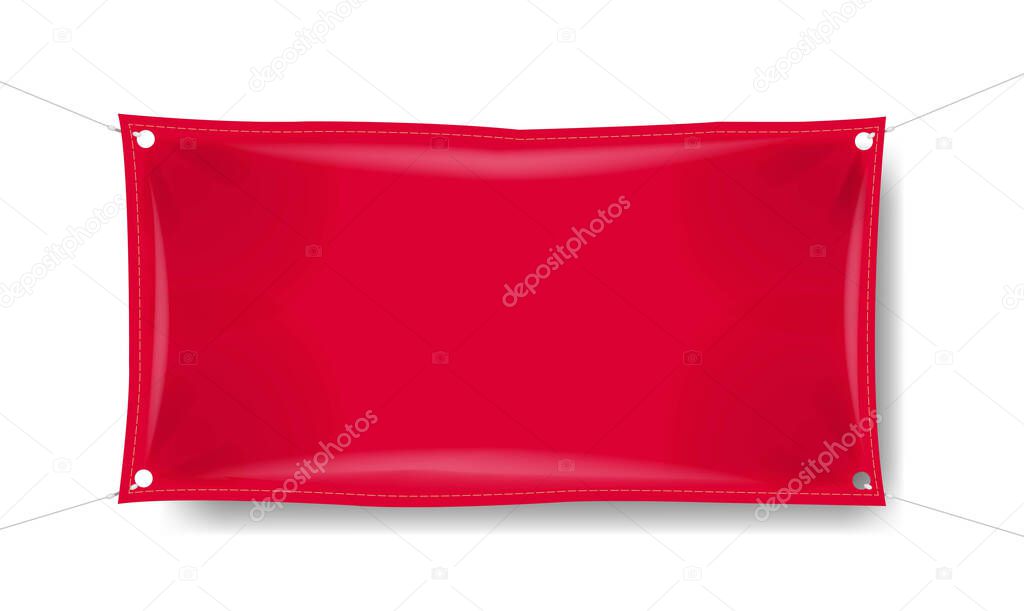 Red Banner With White Background