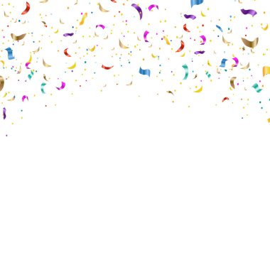Düşen Konfeti Beyaz Arkaplan