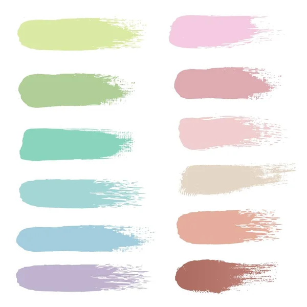 Pastel Blot Set met witte achtergrond — Stockvector