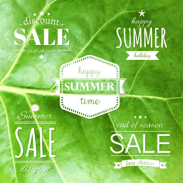 Summer Labels Set — Stock Vector