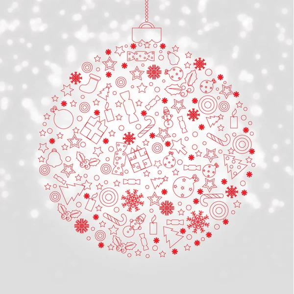 Affiche de réduction de Noël — Image vectorielle