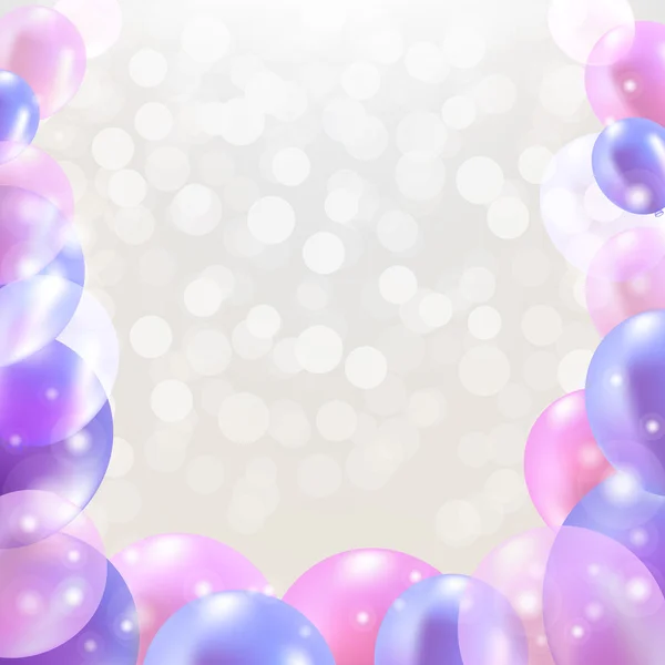 装有气球的生日贺卡 — 图库矢量图片
