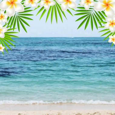 Yaz saati Poster ile Frangipani