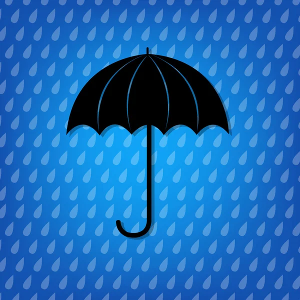 Vintage svart paraply — Stock vektor