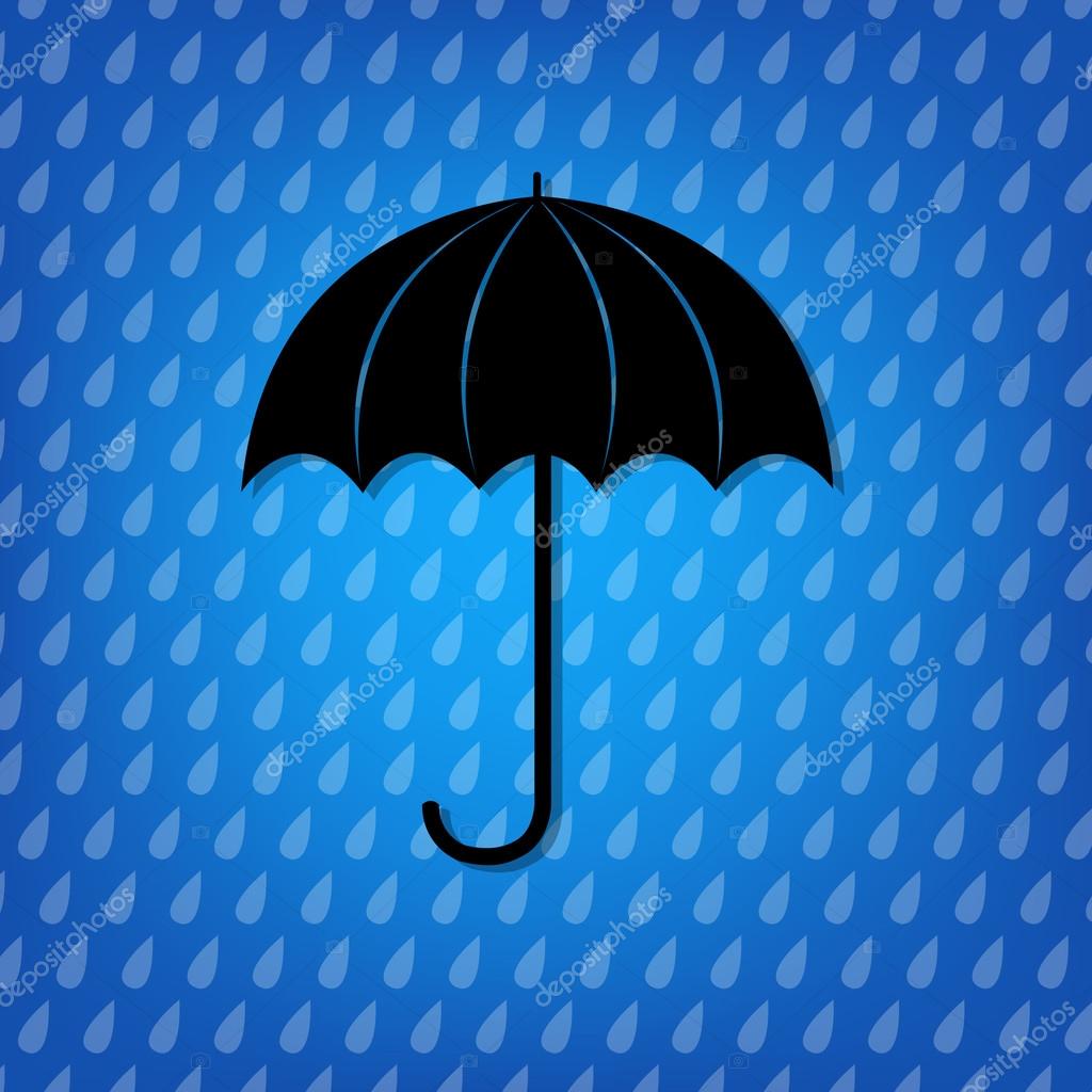 Schwarzer Regenschirm Stockvektor C Adamson