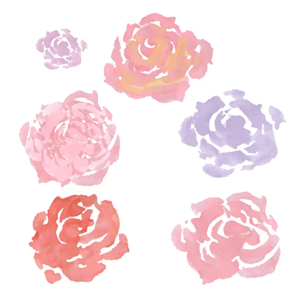 Akvarelové květiny — Stockový vektor