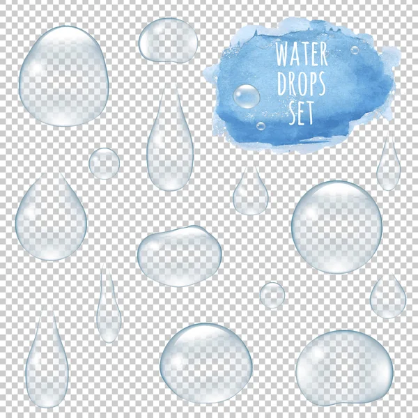 Water Drops Set — Stock Vector