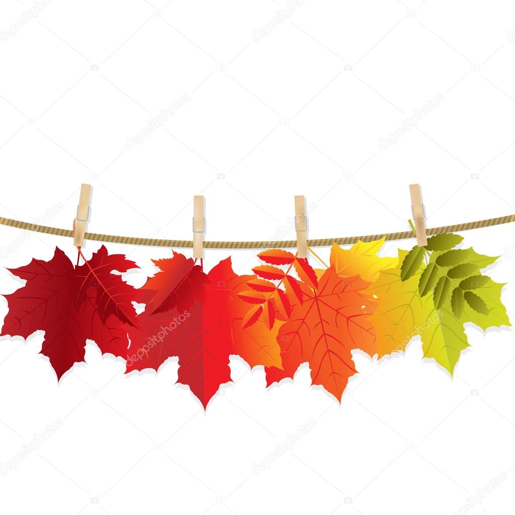 Autumn Leaves With Gradient Mesh
