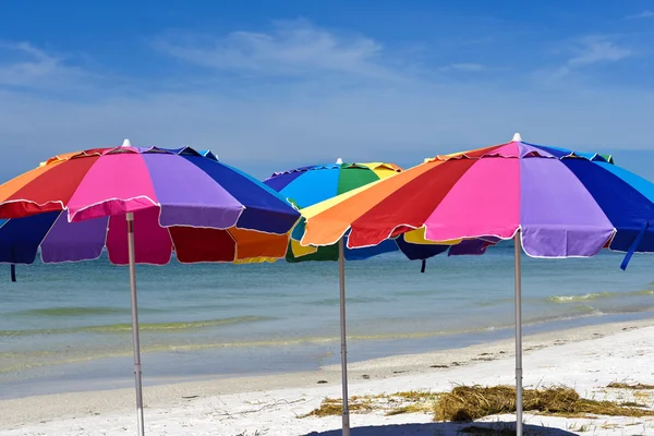 Colorful Beach Umbrellas — Stock Photo, Image