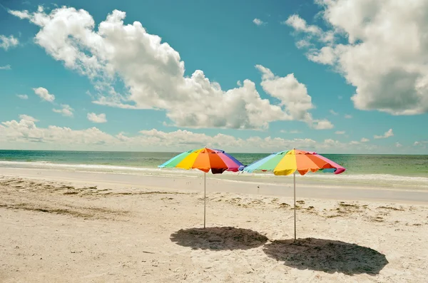 Two Beach Umbrellas — Stock Photo, Image