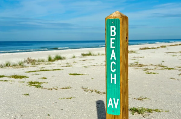 Beach Avenue Sign Stock Picture