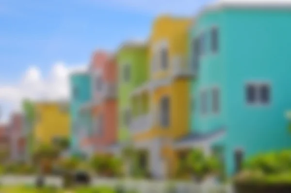 Achtergrondafbeelding van kleurrijke strand flatgebouwen — Stockfoto