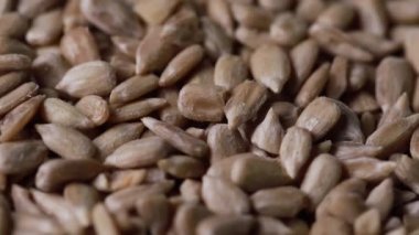 Ayçiçeği tohumları hareketli yakın plan