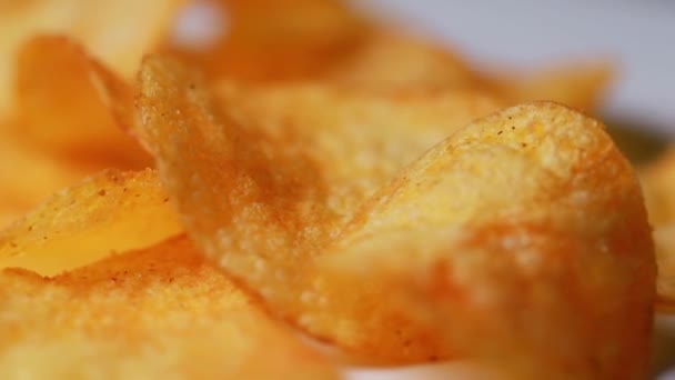 Patatas Fritas Primer Plano — Vídeos de Stock