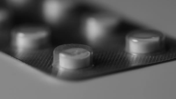 Krympta Tabletter Närbild — Stockvideo