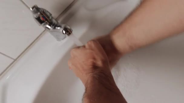 Mytí Rukou Mýdlem Natočeno Zpomaleném Filmu — Stock video
