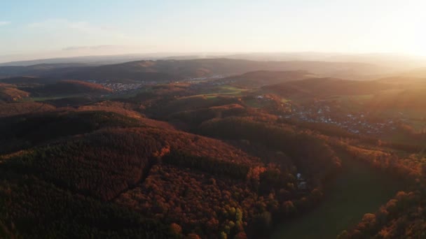 Góry Rothaargebirge Pobliżu Siegen Niemców Góry Wieczorem — Wideo stockowe