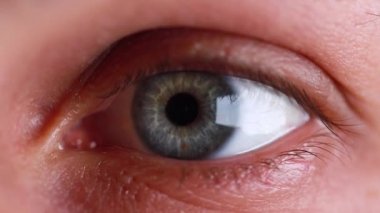 Bir insan gözü ağır çekimde göz kırpar.