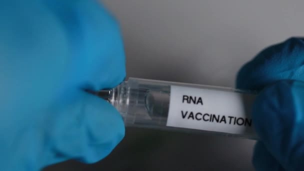 Современная Концепция Вакцинации Против Рны — стоковое видео