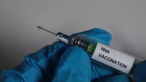 Современная Концепция Вакцинации Против Рны — стоковое видео
