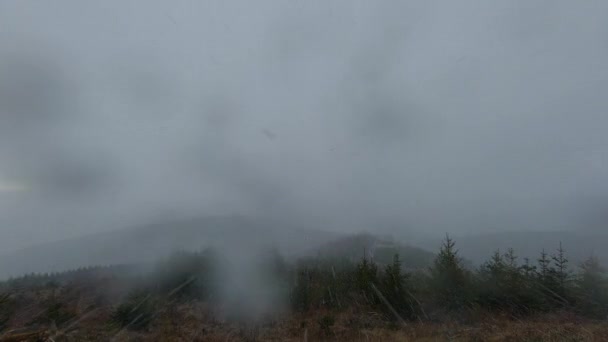 Ein Wintersturm Kommt Und Geht Zeitraffer — Stockvideo