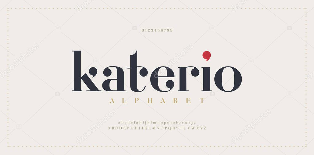 Elegant alphabet letters font. Classic Modern Serif Lettering Minimal Fashion Designs. Typography  decoration fonts for branding, wedding, invitations, logos. vector illustration