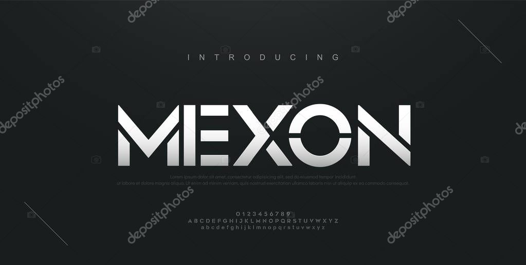 Sport modern urban alphabet fonts. Typography, abstract technology, fashion, digital, future creative logo font. vector illustration