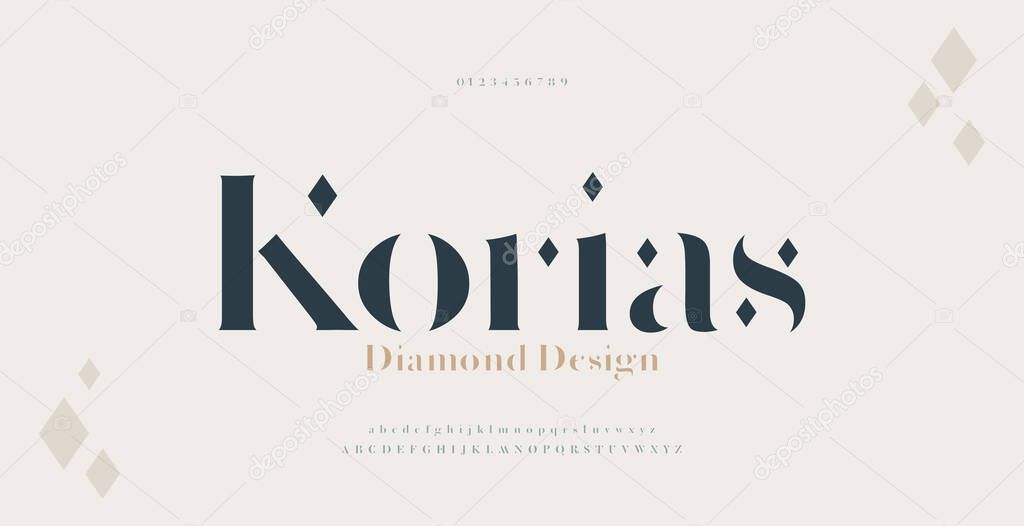 Elegant alphabet letters serif font and number. Luxury Classic Lettering Minimal Fashion. Typography fonts regular uppercase, lowercase and numbers. vector illustration