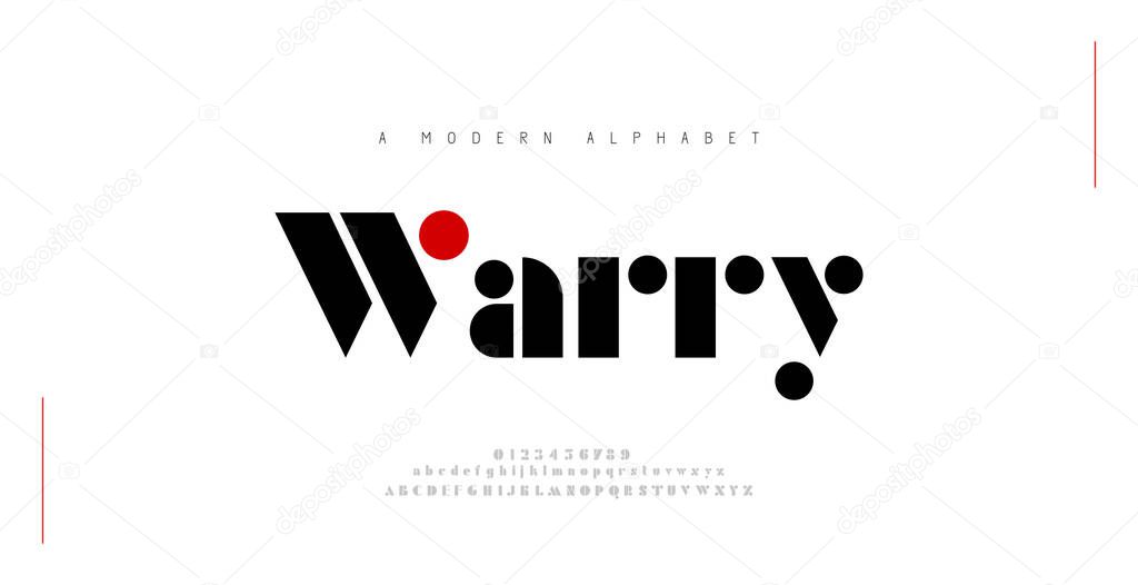 Minimal modern alphabet fonts. Typography minimalist urban digital fashion future creative logo font. vector illustration