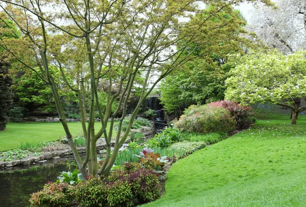 Hyde Park, Londres, Cascada en flor de primavera — Foto de Stock