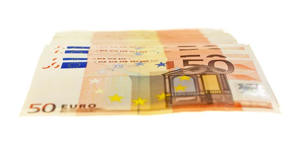 Pila de 50 euros — Foto de Stock