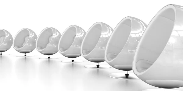 Ball Chairs White — Stock Photo, Image