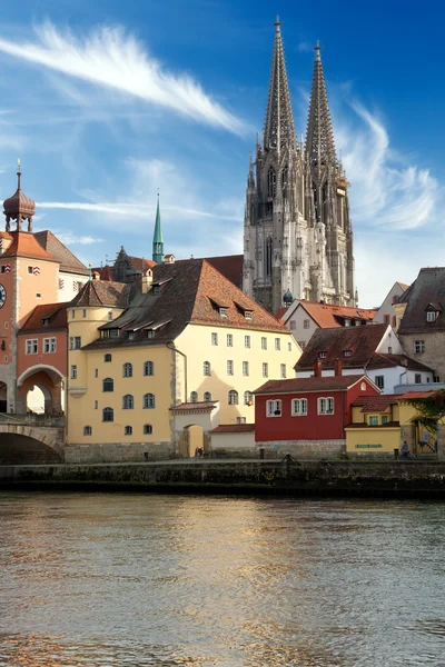 Regensburg gamleby – stockfoto