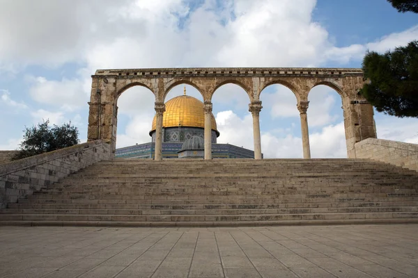 Templo Montanha Jerusalém Cúpula Rocha — Fotografia de Stock