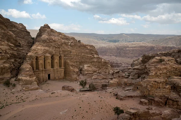 Het klooster in petra, jordan — Stockfoto