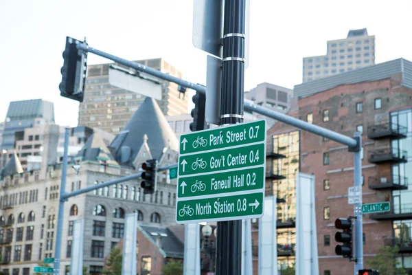 Ondertekenen in Boston — Stockfoto