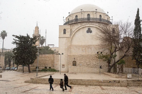 Nieve en Jerusalén — Foto de Stock