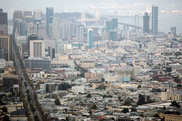 San Francisco vista da cime gemelle — Foto Stock