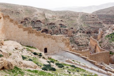 Marsaba Manastırı ve çevresinde dağlar