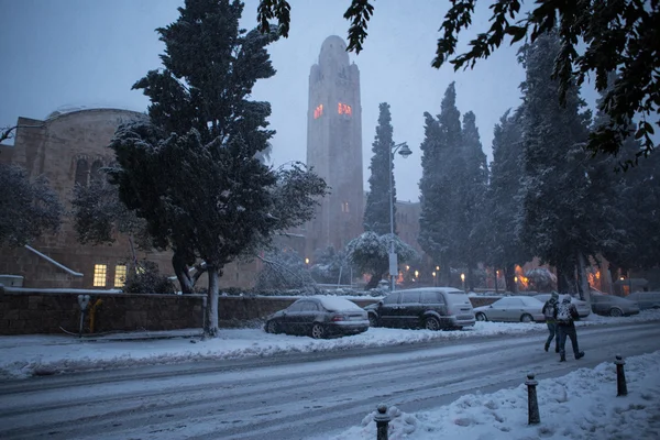 Nieve en Jerusalén —  Fotos de Stock