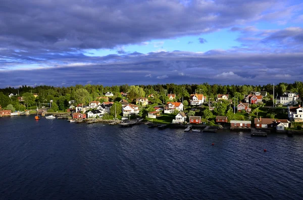 スウェーデンのストックホルム近くの群島 ストック写真