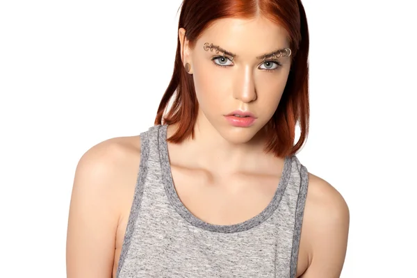 piercing ile güzel kız