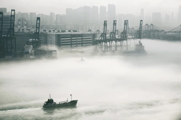 香港货运港口 — 图库照片