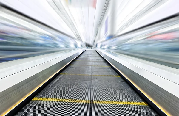 Moving modern escalator — Stock Photo, Image