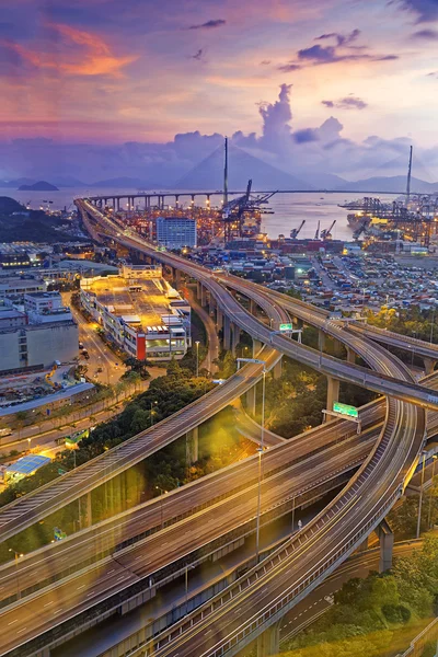 Hong Kong Stonecutters' Bridge — Stockfoto