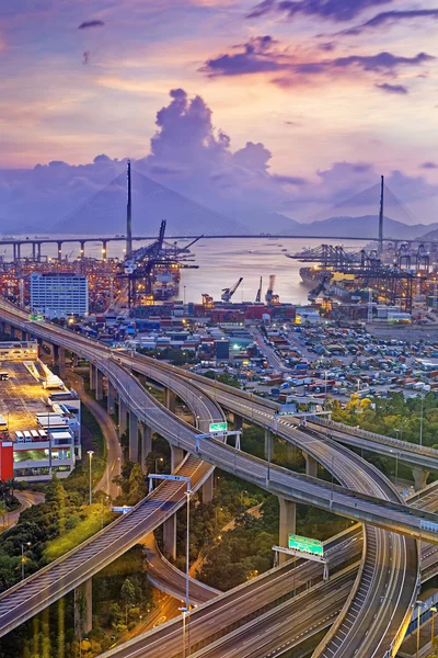 Hong Kong Stonecutters' Bridge — Stockfoto