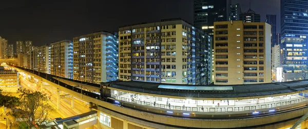 Hong kong city bei Nacht — Stockfoto