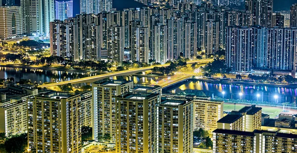 Edifícios residenciais em Hong Kong — Fotografia de Stock