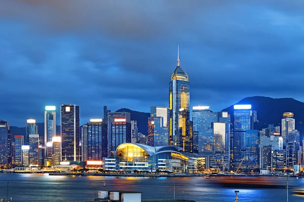 Hong Kongat w nocy Obraz Stockowy